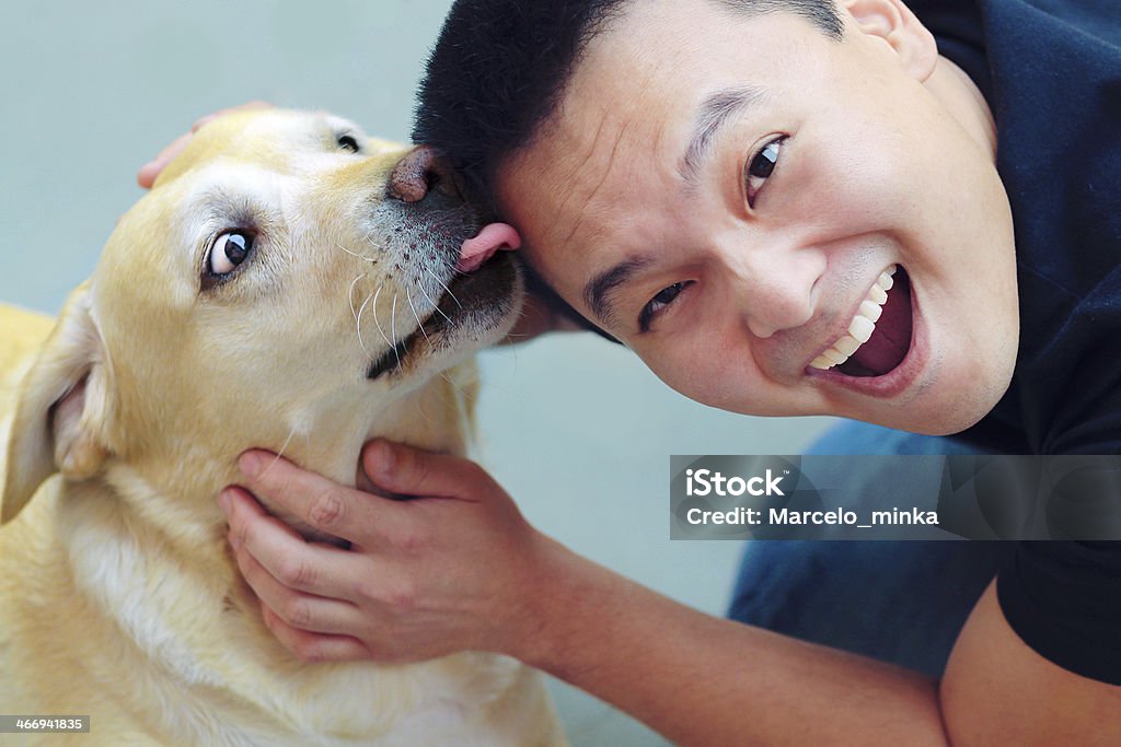 Japonês menino e Cachorro - Foto de stock de Asiático e indiano royalty-free