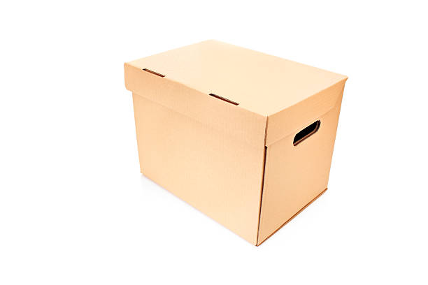 istock Studio shot of a closed cardboard box 466942773