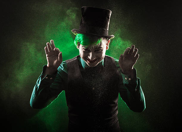 istock Dark bizzare actor portrait 466944584