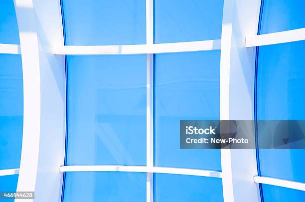 Transparent Curved Wall Of Business Center Stock Photo - Download Image Now - 2015, Abstract, Accessibility