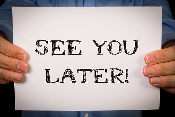 istock Man with See You Later sign 466945450