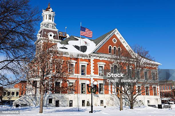 Old Courthouse In Macomb Stock Photo - Download Image Now - Illinois, Courthouse, Snow
