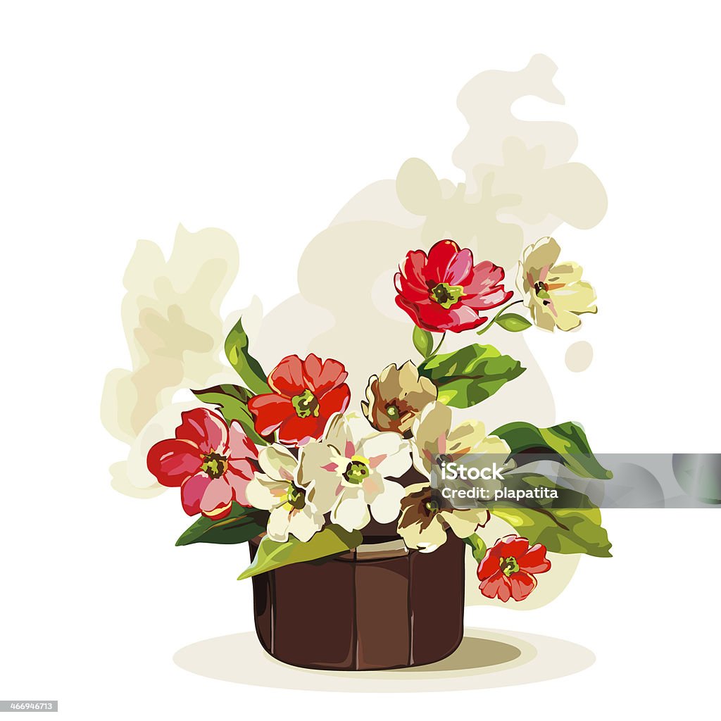 flower illustration vector background red flower flora closeup Backgrounds Stock Photo