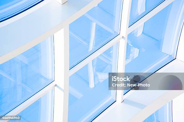 Transparent Curved Wall Of Business Center Stock Photo - Download Image Now - 2015, Abstract, Accessibility