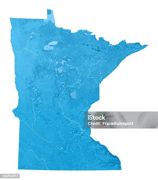 Minnesota Topographic Map Isolated Stock Photo - Download Image Now - Map, Minnesota, Mississippi River
