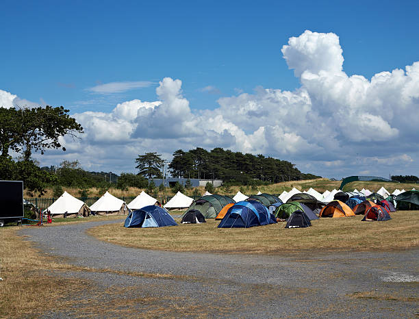 istock Pitched tents at camping get together 466949029