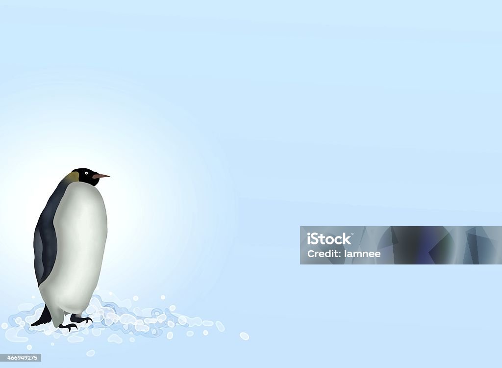 Cartão Postal e A nota de papel de Pinguim na Antártida - Royalty-free Animal Ilustração de stock
