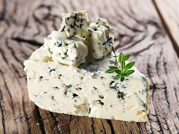 istock Slices of Danish Blue cheese. 466951220
