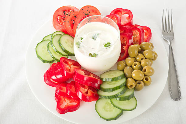 Dip and vegetables