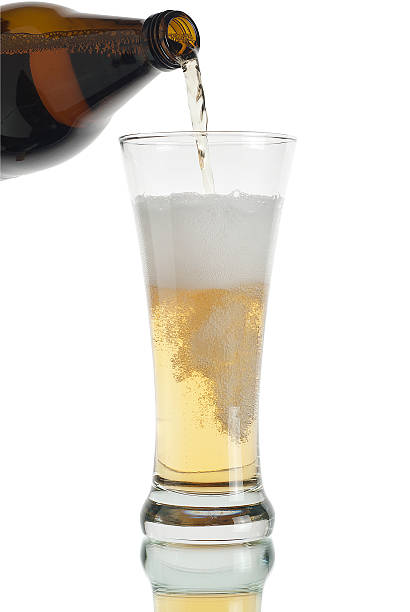 istock glass of beer with a bottle 466952380