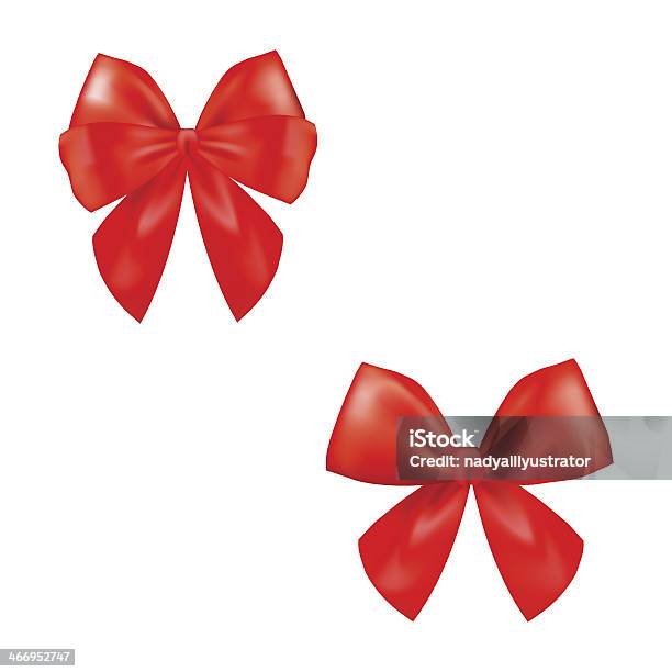 Set Decorative Red Silk Bows Ribbons Stock Vector (Royalty Free) 1614058354