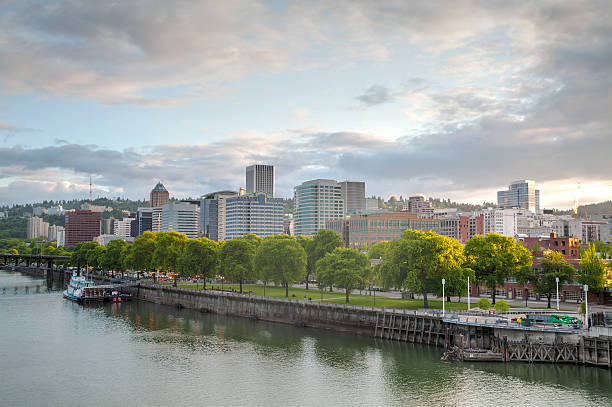 istock Downtown Portland cityscape in the evening 466952872