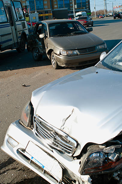 istock car accident on street 466955157