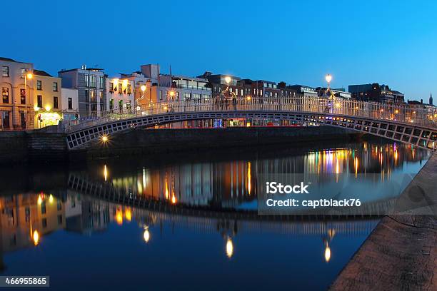 Dublin Night Scene Stock Photo - Download Image Now - Bridge - Built Structure, Capital Cities, City