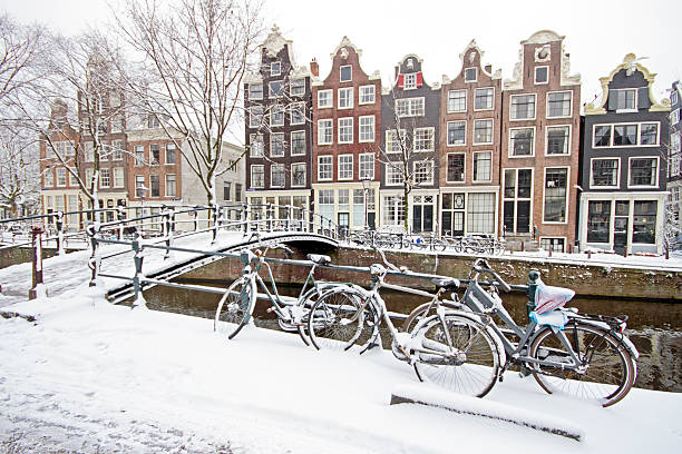 istock Snowy Amsterdam in the Netherlands 466956353