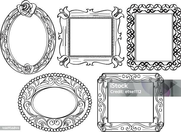 Elegant Ornate Frames Stock Illustration - Download Image Now - 2015, Antique, Baroque Style