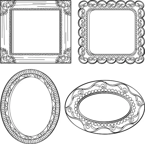 Vector illustration of Elegant Ornate frames