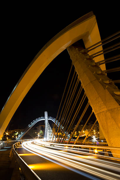 istock Base of the bridge on the road 466957646