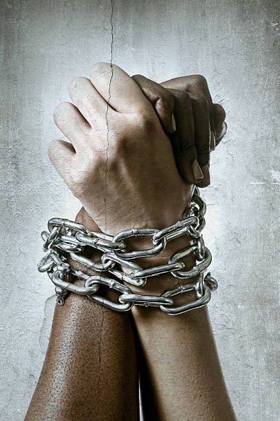 istock white hand chain locked together with black ethnicity multiracial understanding 466958126