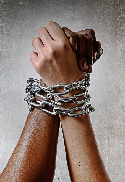 istock white hand chain locked together with black ethnicity multiracial understanding 466958128