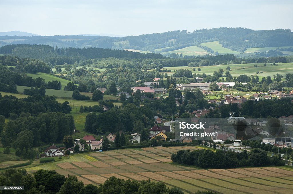 Panorama de cidade de montanha - Foto de stock de Agricultura royalty-free