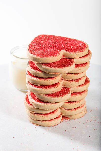 istock Valentine's Day cookies and milk 466959628