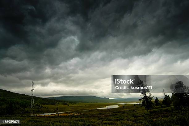 Black Stormy Sky In The Rain Mountains Altai Stock Photo - Download Image Now - Altai Nature Reserve, Awe, Beauty In Nature