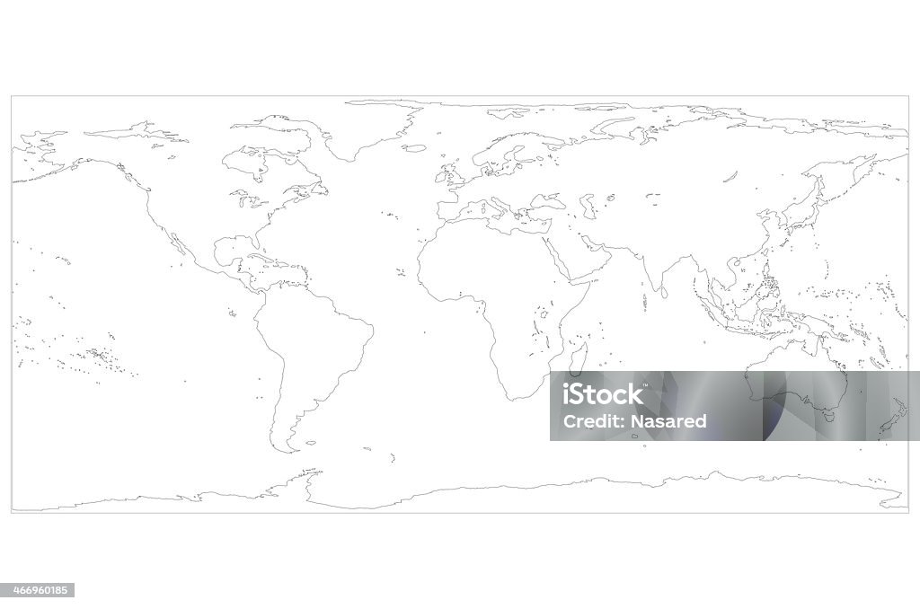 World Map White Africa Stock Photo