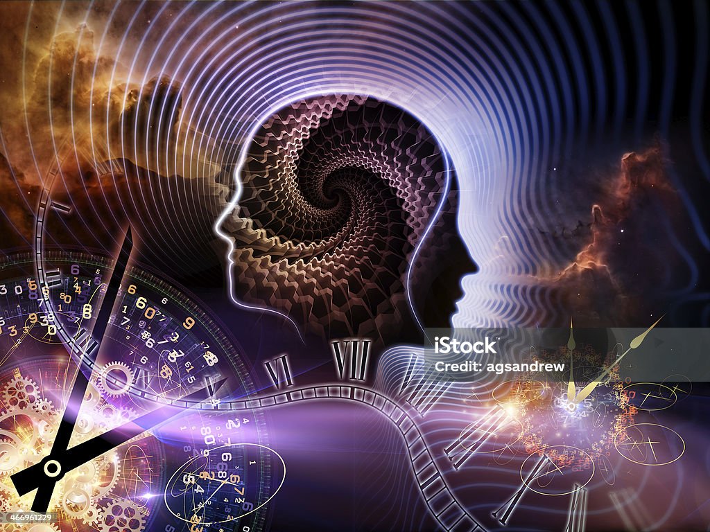 Время человеческий разум - Стоковые фото Абстрактный роялти-фри