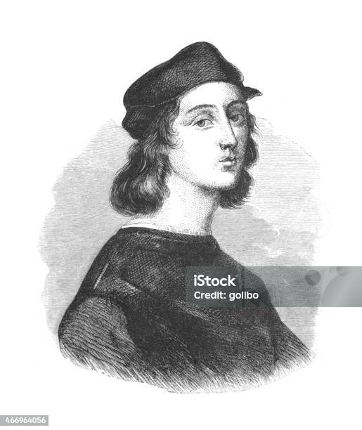 Portrait Of Italian Renaissance Painter Raffaello Sanzio Da Urbino Stock Illustration - Download Image Now