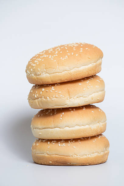 Hamburger buns stock photo