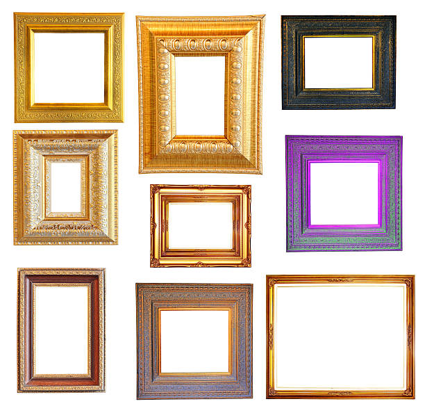 istock Set of gold classic wood frame 466967485