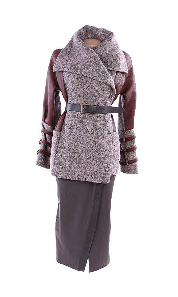 istock Women's short coat and long skirt. 466970123
