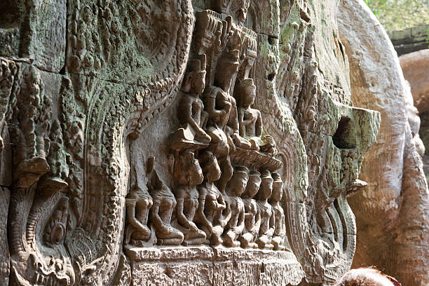 istock The bas-relief in ancient Buddhist temple 466970227