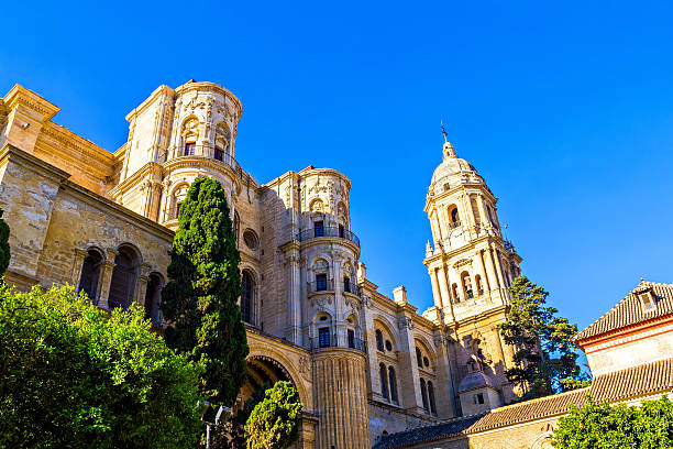 캐서드럴 인 말라가 - andalusia architecture travel destinations blue 뉴스 사진 이미지