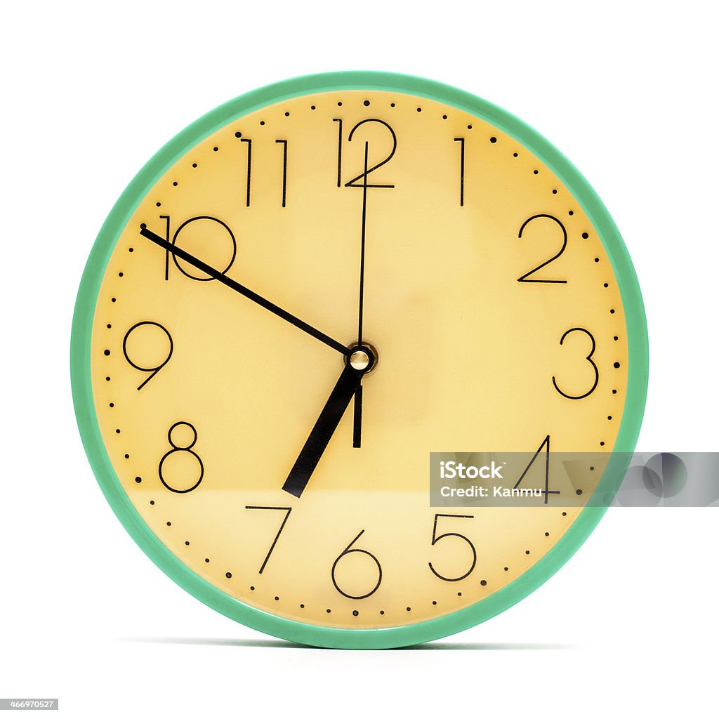 Clock isolated on white background Beat The Clock Stock Photo