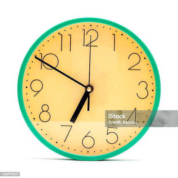 Clock Isolated On White Background Stock Photo - Download Image Now - Beat The Clock, Checking the Time, Circle