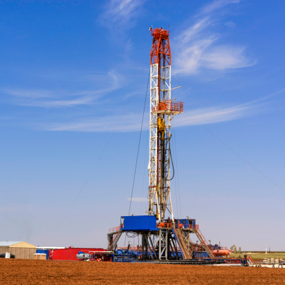 oil well drilling rig near Midland Texas