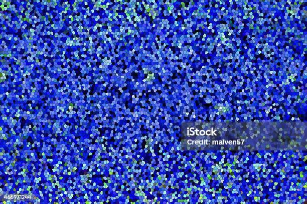 Abstract Texture Grained Mosaic Of Blue Color Stock Photo - Download Image Now - 2015, Abstract, Art