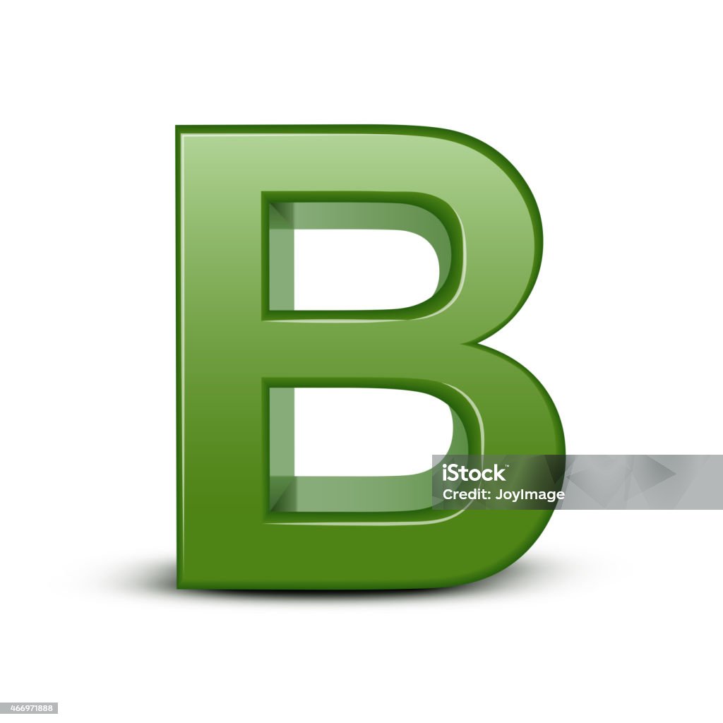 3d Green Letter B Stock Illustration - Download Image Now - 2015, Abstract,  Alphabet - iStock