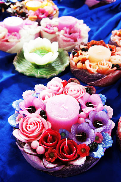 istock Colorful flower candle 466972097