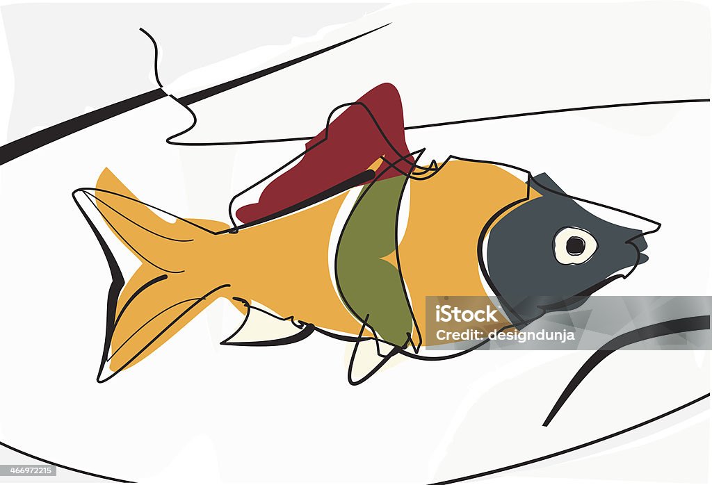 Pesce d'arte - arte vettoriale royalty-free di Animale