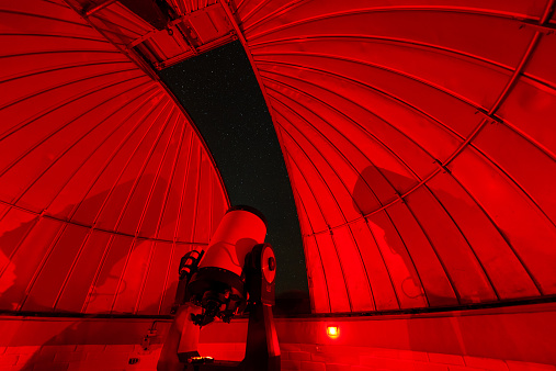 Looking out of an observatory in Vicuna, Chile
