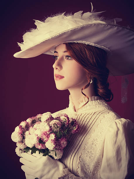 istock Beautiful redhead women with bouquet 466972945