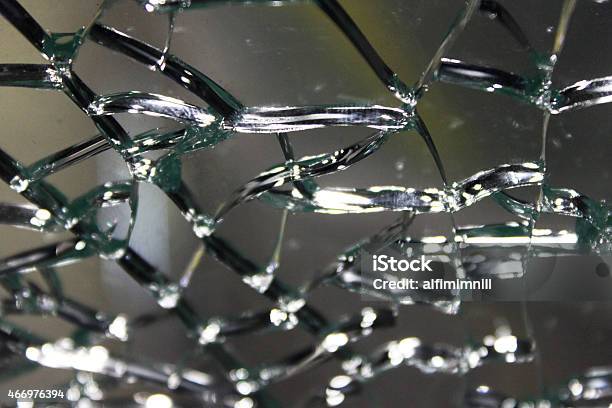 Cracked Glass Macro Stock Photo - Download Image Now - 2015, Abstract, Accessibility