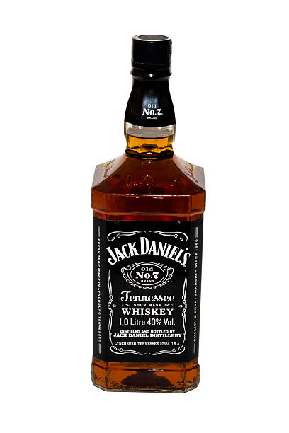 Jack Daniel's whiskey bottle stock photo