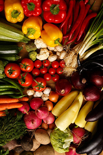 istock Healthy Organic Vegetables on a Wooden Background 466977012