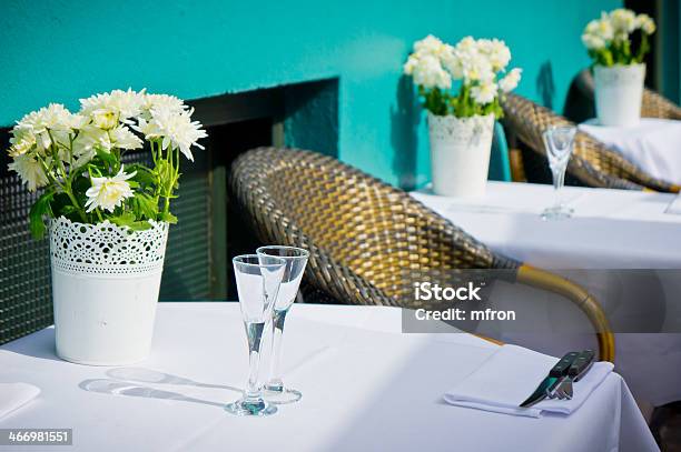 Vintage Old Fashioned Cafe Chairs With Table In Copenhagen Denm Stock Photo - Download Image Now