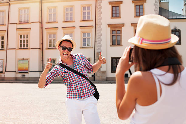 istock Funny man posing for a photo 466981579