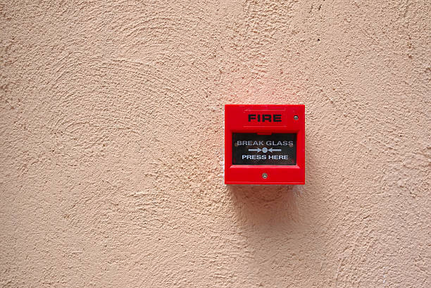 fire alarm switch stock photo